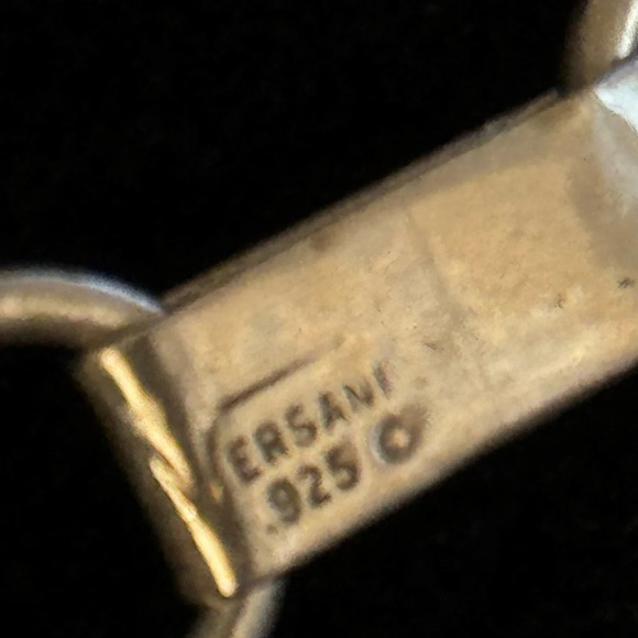 Rare sterling silver Versani necklace Avant Garde modernist chain - Picture 17 of 17